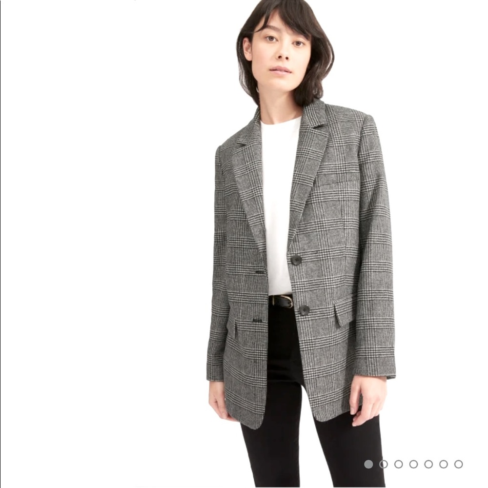 Everlane The Oversized Blazer Glen Plaid Size 4 NWOT